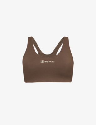 SPORTY & RICH: Runner logo-print stretch-woven sports bra