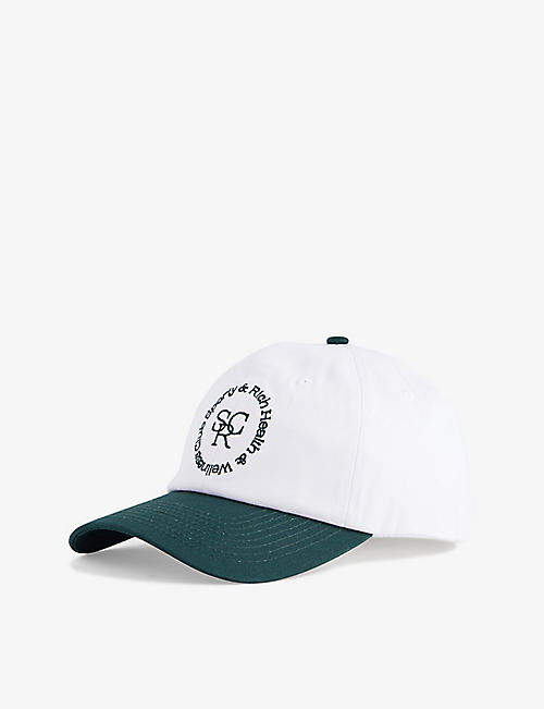 SPORTY & RICH: Logo-embroidered wool baseball cap