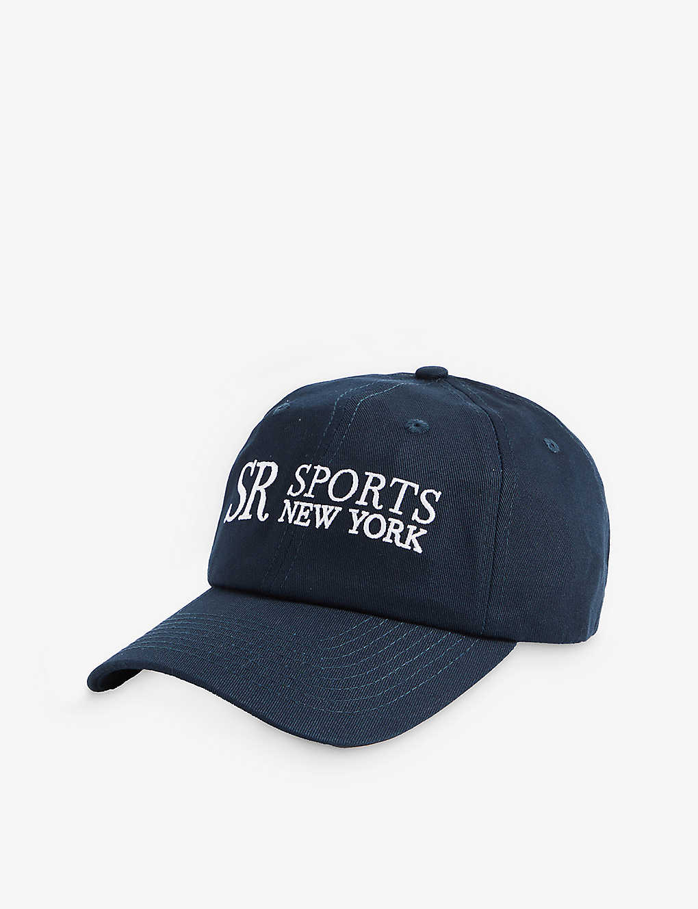 Sporty And Rich New York Branded Cotton Cap In Navy