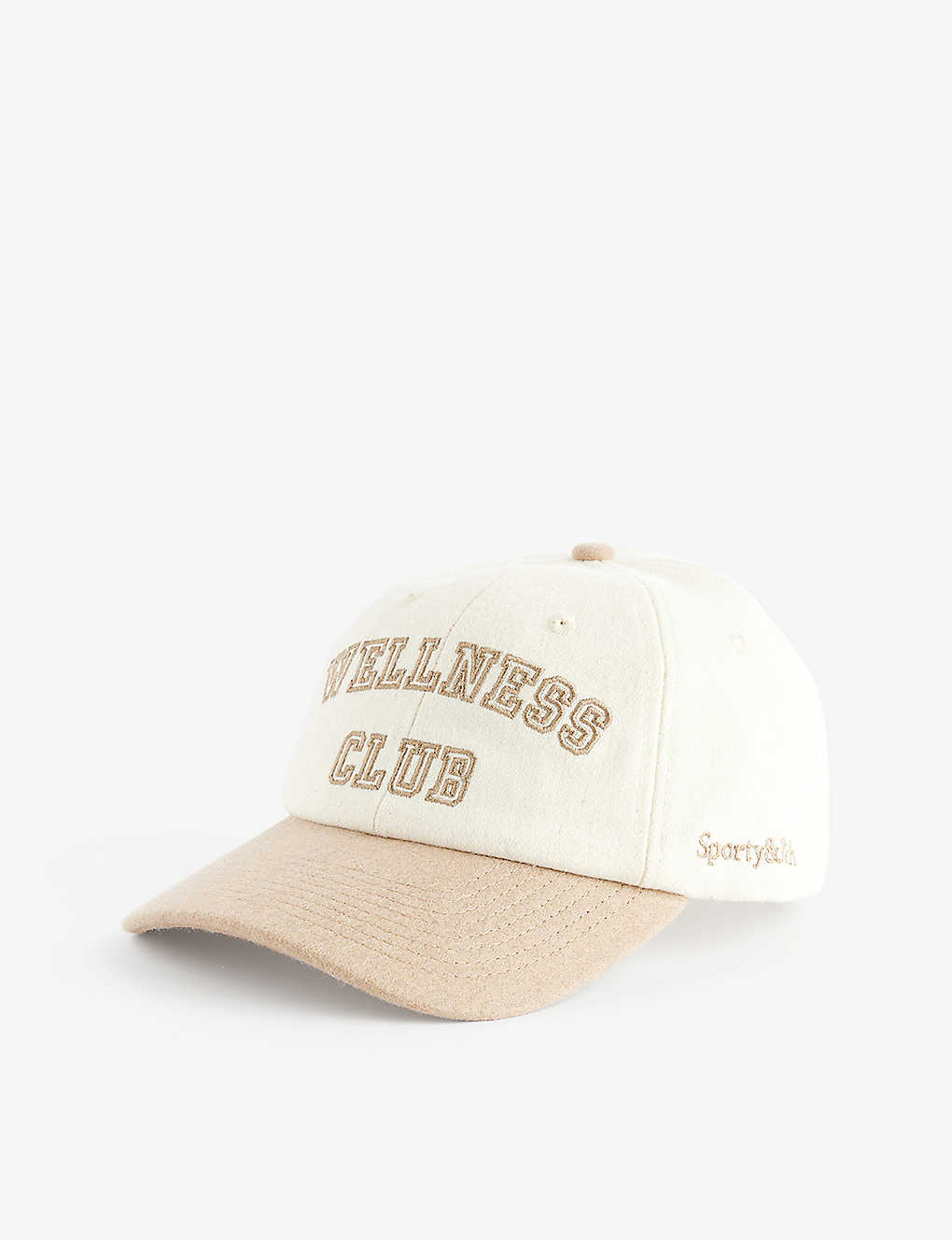 SPORTY AND RICH SPORTY & RICH WOMENS OFF WHITE WELLNESS CLUB WOOL CAP