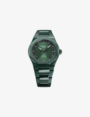Girard-perregaux Mens Green 81005-32-3080-1cx Laureato Aston Martin Ceramic Automatic Watch