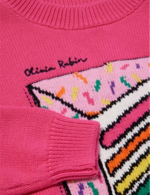 Shop Olivia Rubin Girls Pink Kids Cupcake Cotton-knit Jumper 2-13 Years