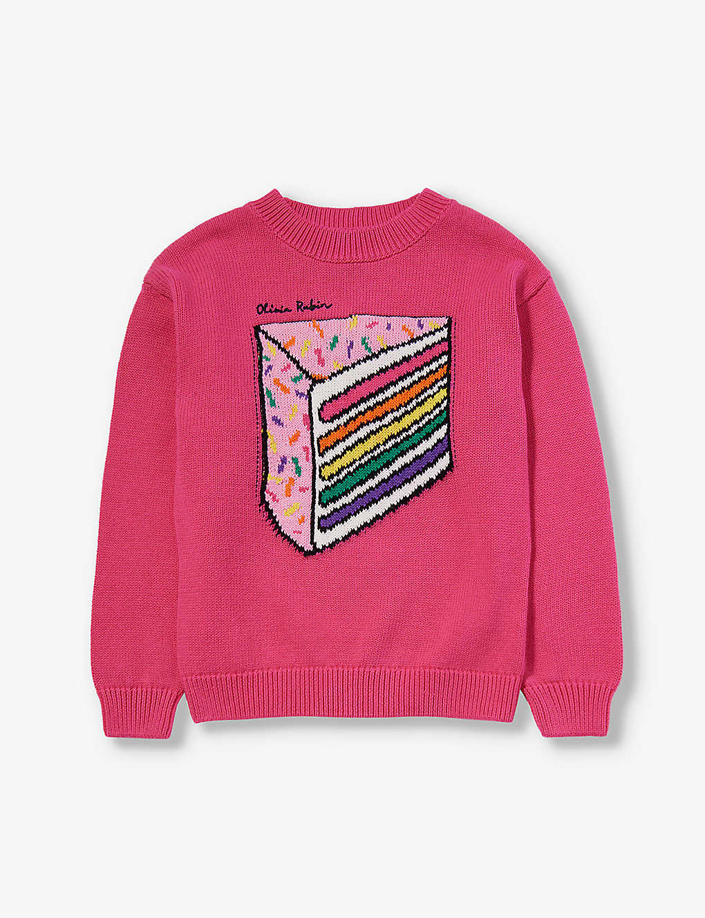 Olivia Rubin Girls Pink Kids Cupcake Cotton-knit Jumper 2-13 Years