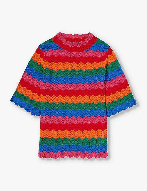 OLIVIA RUBIN: Rainbow striped cotton dress 4-13 years