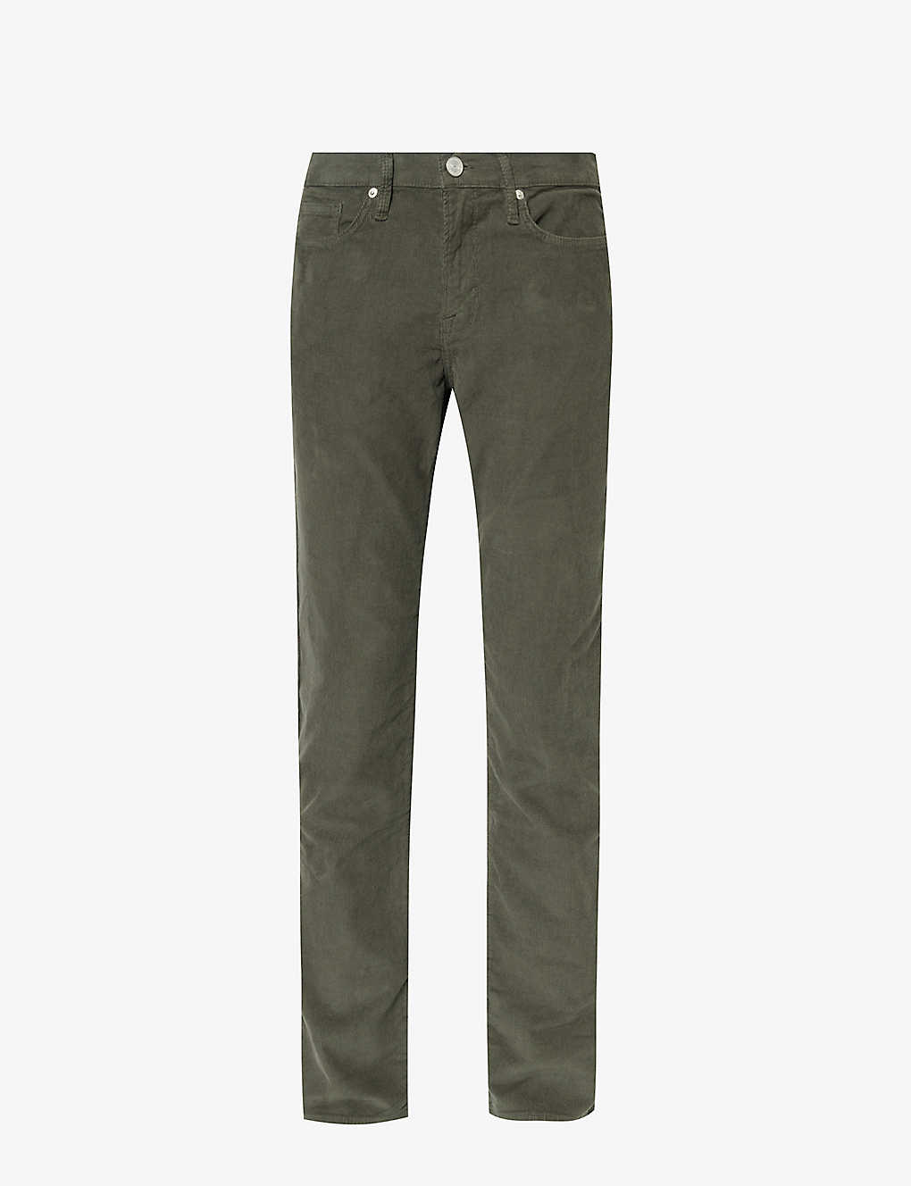 Frame L'homme Slim-fit Stretch Cotton-corduroy Trousers In Grey