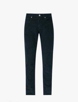 Frame Men's Vy L'homme Slim-fit Stretch Cotton-corduroy Trousers In Navy