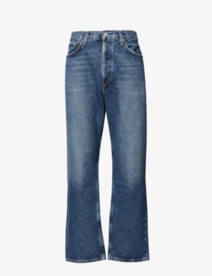 Agolde Mens Imagine Imagine Straight-leg Mid-rise Organic-denim Jeans In Blue