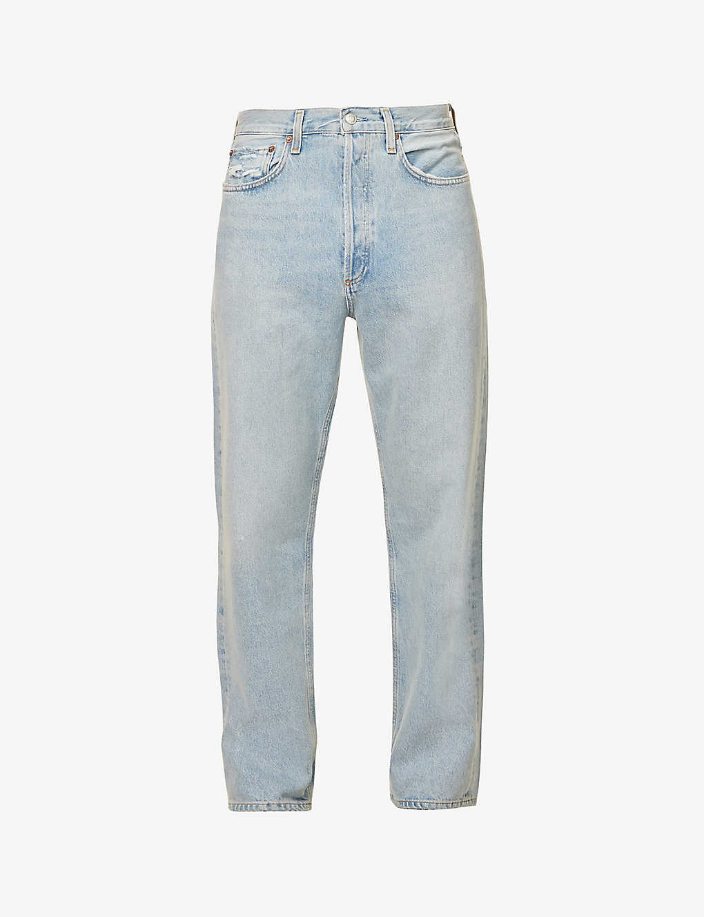 Shop Agolde 90s Snapshot Straight-leg Mid-rise Recycled-denim Jeans