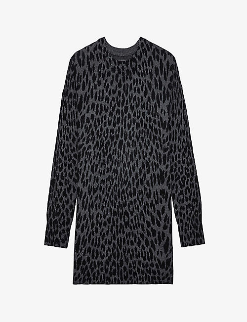 ZADIG&VOLTAIRE: Malia leopard-print cashmere mini dress