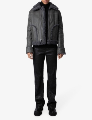 ZADIG&VOLTAIRE: Kady regular-fit shearling and leather jacket