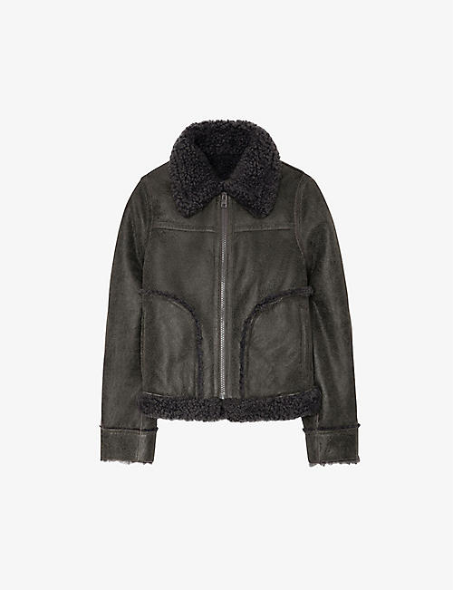 ZADIG&VOLTAIRE: Kady regular-fit shearling and leather jacket
