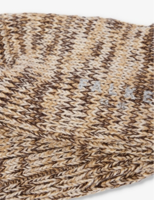 Shop Falke Men's Fungi Brooklyn Cable Knit Stretch-organic-cotton Blend Socks