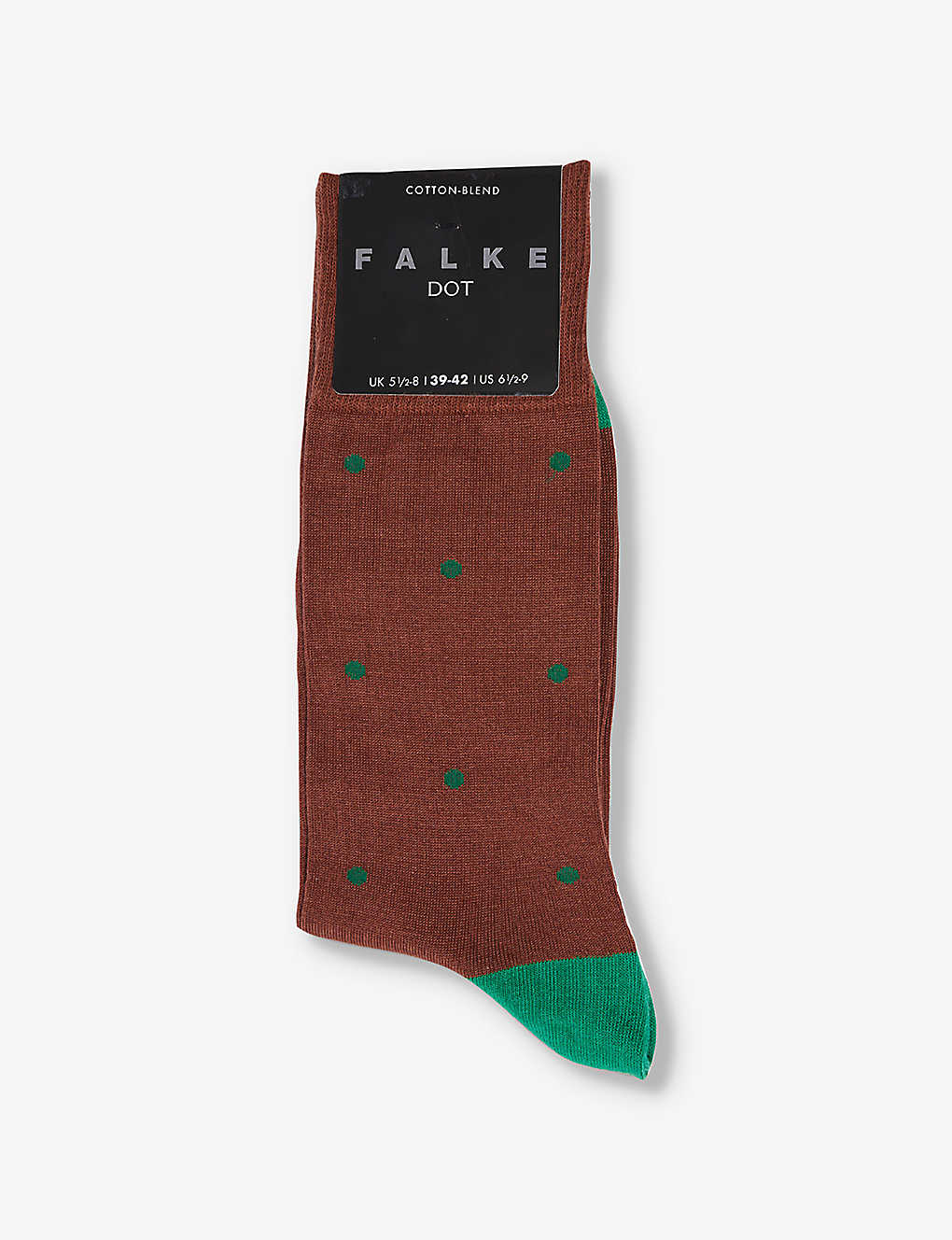 Falke Mens Brandy Dot-patterned Cotton-blend Socks