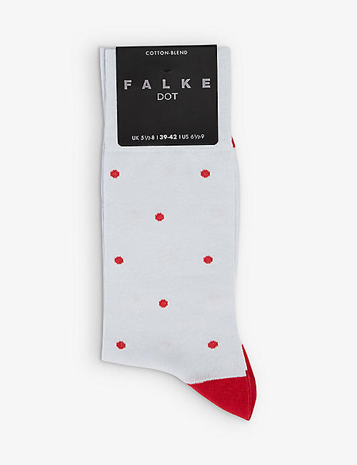 FALKE: Dot-patterned cotton-blend socks