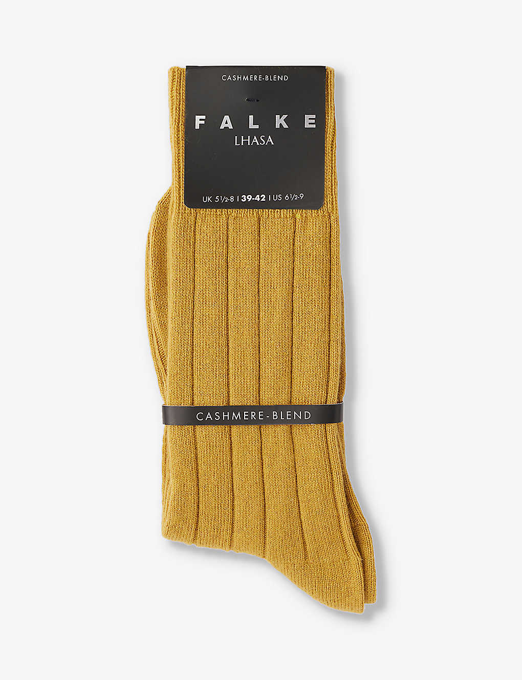 Falke Mens Brass Lhasa Ribbed Knitted Socks