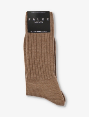 FALKE: Nelson calf-length ribbed knitted socks