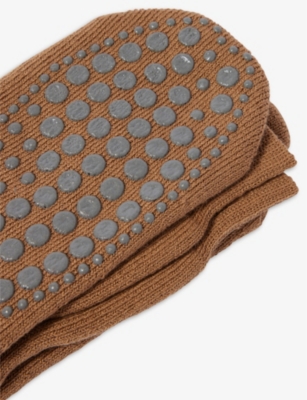 Shop Falke Men's Wholegrain Homepads Stretch Cotton-blend Slipper Socks