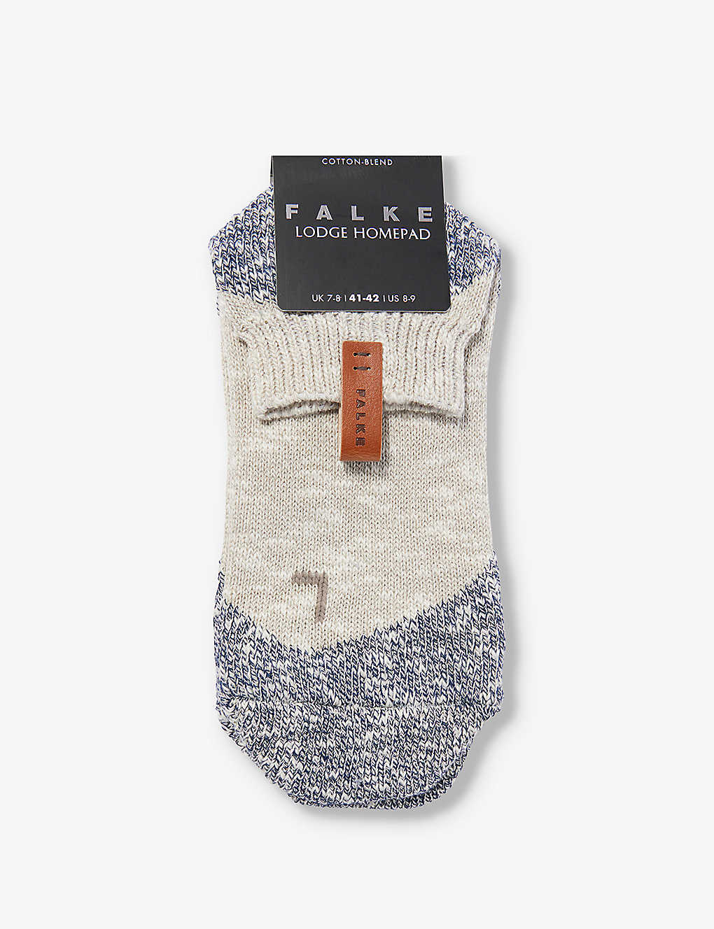 Shop Falke Lodge Homepad Ribbed-trim Cotton-blend Socks In Light Grey