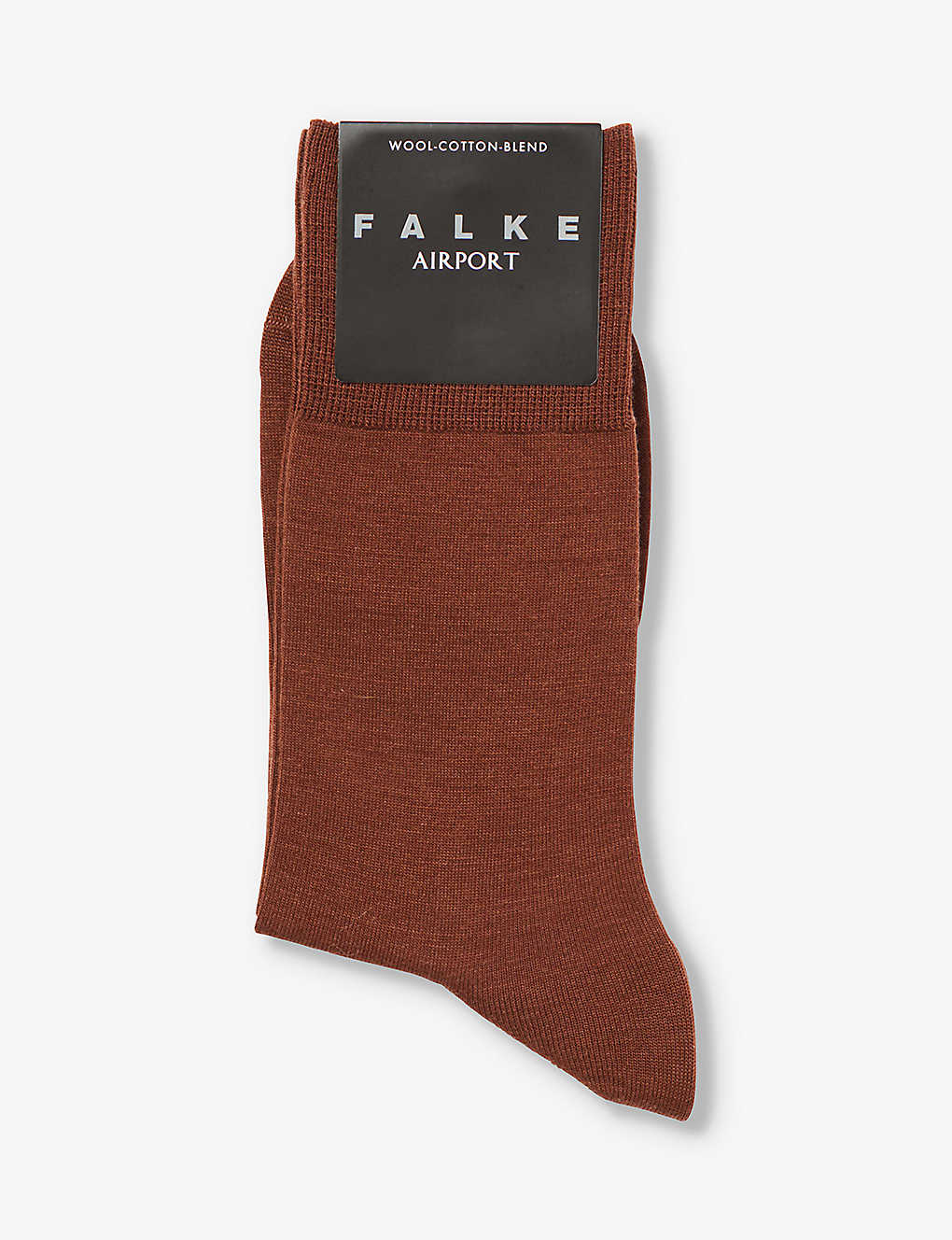 Falke Virgin Wool-blend Airport Socks In Brown