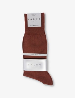 Shop Falke Men's Brandy No. 6 Wool-blend Socks In Brown