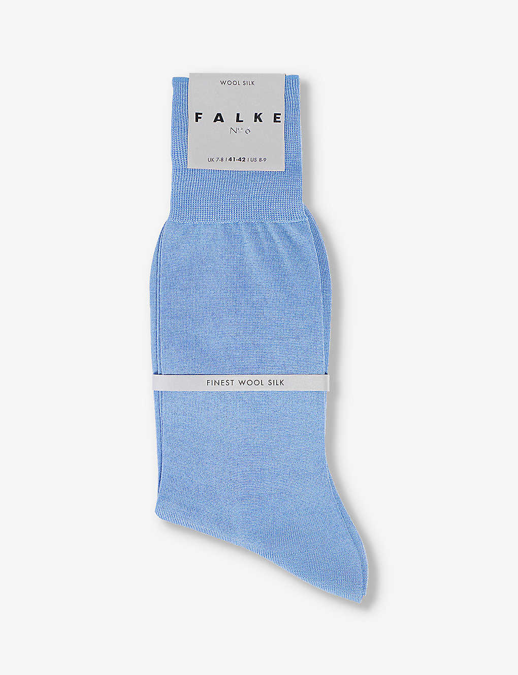Falke Brand-print Ribbed-trim Wool-blend Socks In Blue