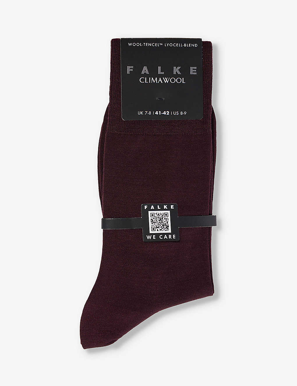 Falke Mens Barolo Climawool Branded-sole Stretch-knit Socks In Purple