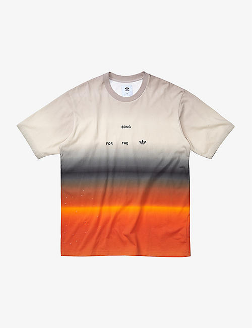 SONG FOR THE MUTE: Song For The Mute x adidas gradient-pattern cotton T-shirt