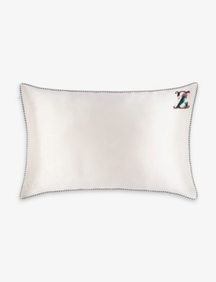 Slip Embroidered Pure Silk Queen Pillowcase In Z