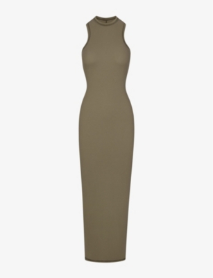 SKIMS - Cotton Rib stretch-cotton maxi dress | Selfridges.com