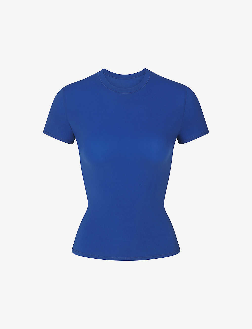 Skims Womens Sapphire Fits Everybody Fitted Stretch-woven T-shirt In Blue