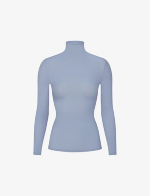 Buy SKIMS Blue Fits Everybody Long Sleeve T-shirt in Cotton-jersey for  Women in UAE