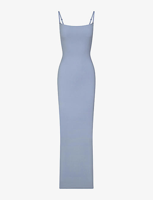 SKIMS: Fits Everybody fitted stretch-woven maxi dress