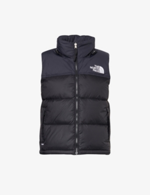 Shop The North Face 1996 Nuptse Brand-embroidered Regular-fit Shell-down Vest In Recycled Tnf Black