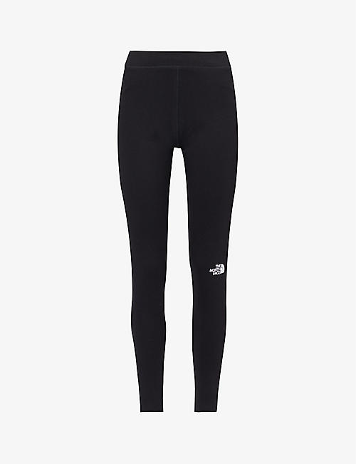 THE NORTH FACE: Brand-print exposed-seam high-rise slim-fit stretch-cotton leggings