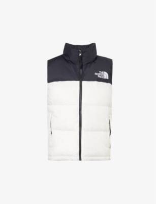 The North Face Womens Gardenia White-tnf Black 1996 Retro Nuptse Brand-embroidered Regular-fit Shell In Monochrome