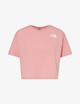 The North Face Womens Shady Rose Simple Dome Logo-print Cropped Cotton T-shirt