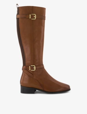 DUNE - Tepi wide-fit leather knee-high boots | Selfridges.com