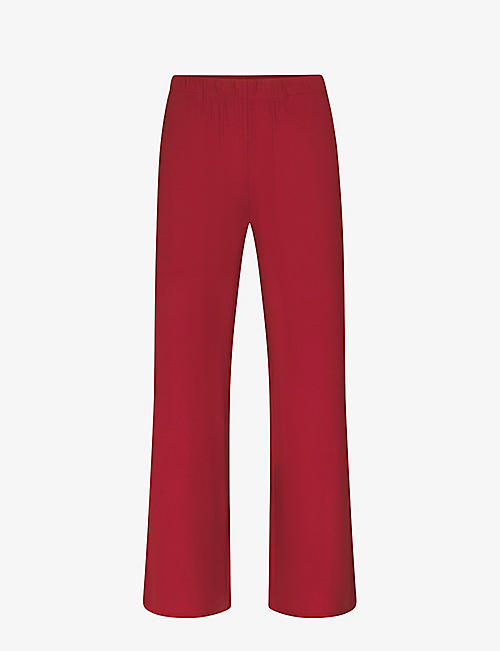SKIMS: Soft Lounge high-rise wide-leg stretch-jersey trousers