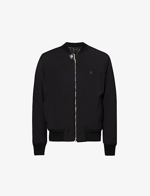 GIVENCHY: Branded reversible wool bomber jacket