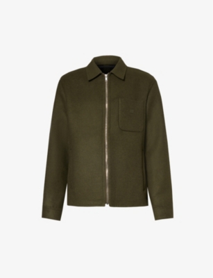 Givenchy Mens Black Double-faced Point-collar Wool And Silk-blend Jacket