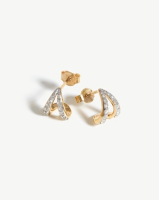 Off-White c/o Virgil Abloh Paperclip Earrings In Gold in Metallic