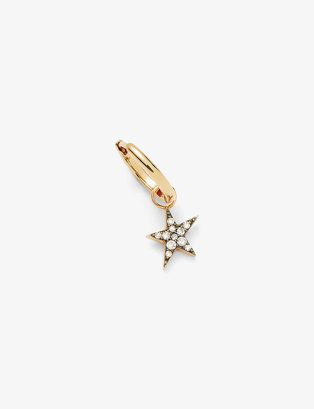 Missoma Womens Gold Fine Star-charm 14ct Recycled-gold Mini Hoops