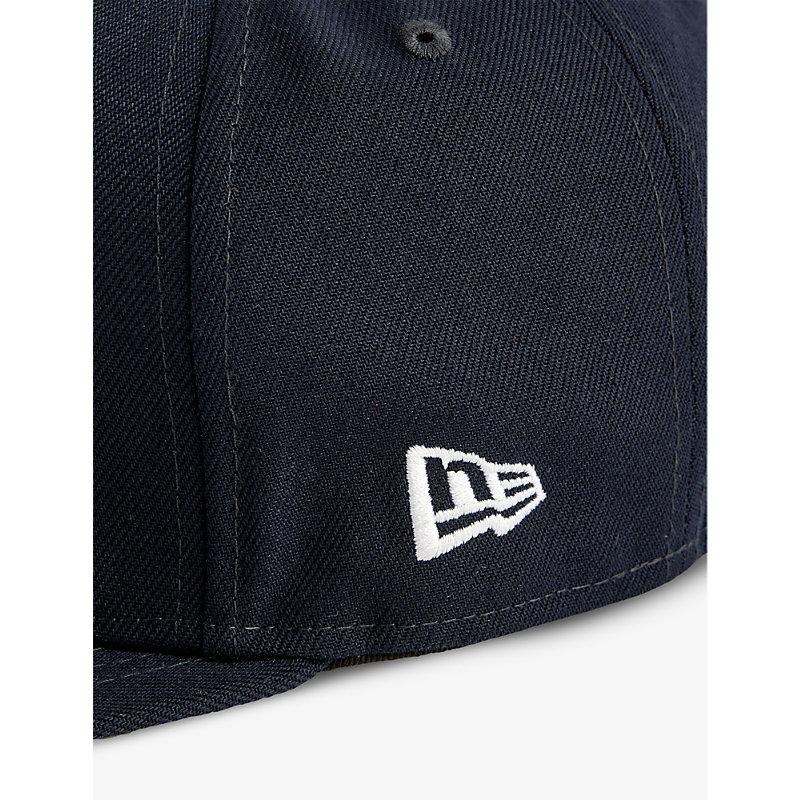 Shop A Bathing Ape Men's Navy X New Era 59fifty Brand-embroidered Cotton-twill Cap