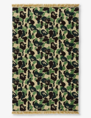 A BATHING APE - Ape Head camouflage woven rug 194cm x 138cm ...