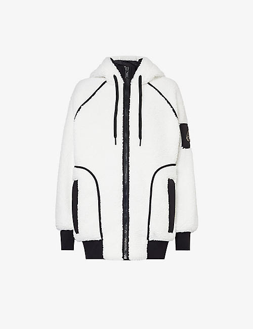 MOOSE KNUCKLES: Holland fleece-textured hooded woven jacket