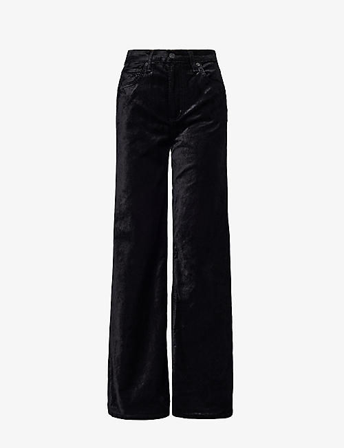 CITIZENS OF HUMANITY: Paloma relaxed-fit wide-leg cotton-blend velvet jeans