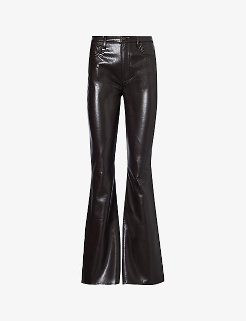 CITIZENS OF HUMANITY: Lilah flared-leg mid-rise recycled leather-blend trousers