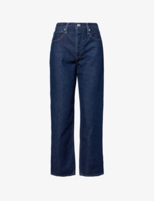 Shop Citizens Of Humanity Women's Unveil (dk Ind) Devi Wide-leg Low-rise Recycled Organic Denim Jeans