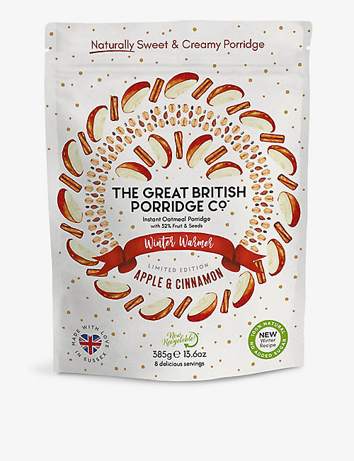 THE GREAT BRITISH PORRIDGE CO: Apple and cinnamon porridge 385g