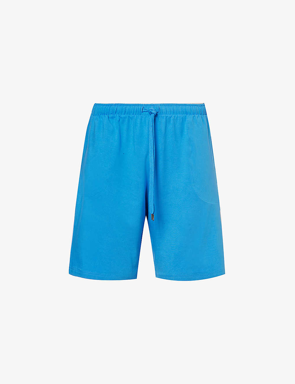 Shop Derek Rose Basel Drawstring-waistband Stretch-modal Shorts In Blue